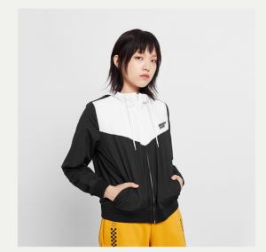 Quality Contrast Color Zipper Up Women'S Lightweight Polyester Jacket wholesale