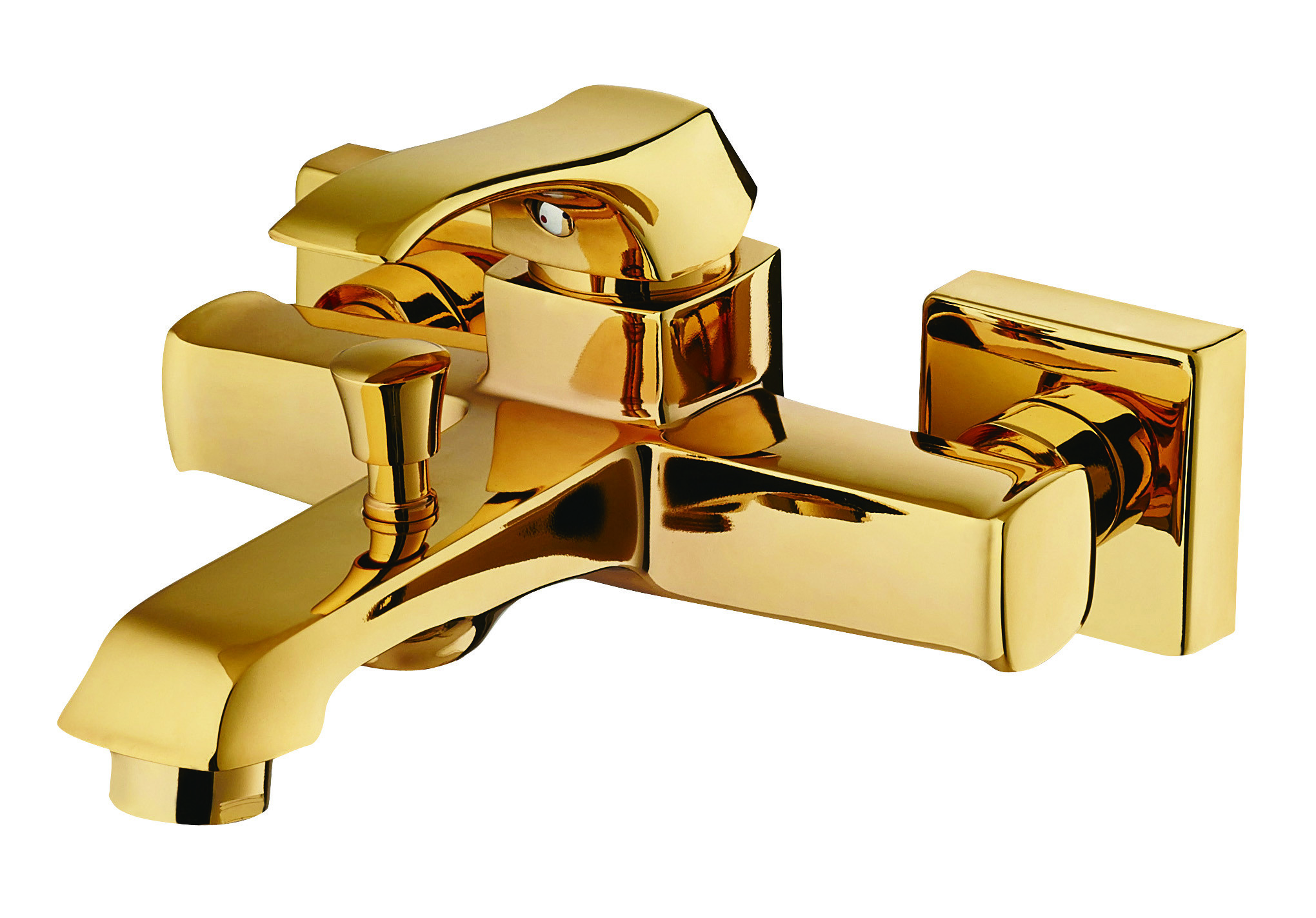 Zinc Handle Single Hole Brass Bath Mixer Taps Center Handle Location