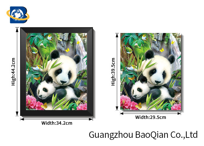 Panda / Tiger Animal Lenticular 3d Stereograph Printing / Pictures For Living Room Décor Art