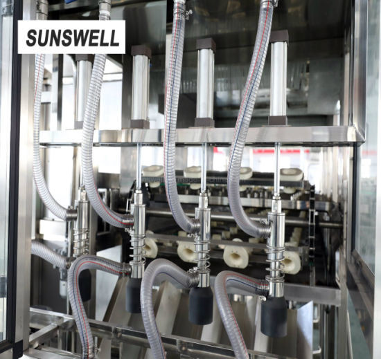 300BPH 20L Automatic Jar Filling Machine With Multiwashing Liquid Spray