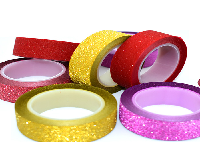 DIY Custom Printed Japanese Colored Waterproof Glitter Washi Tape