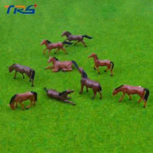 Quality 1:150 scale ABS plastic Model Train Building Layout Painted Animal Figures gauge Horse 13mm wholesale