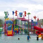 Customized Spray Park Equipment Family Interactive Water Slide Anti UV