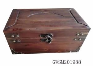 Quality Classic Retro firwood Treasure Chest Storage Trunk wholesale