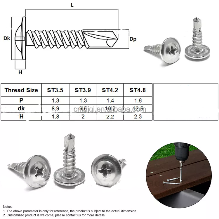 ISO Standard Galvanized Iron Countersunk Head Grade 8 Self Drilling Screw with ZINC PLATED Finish in INCH Measurement System
