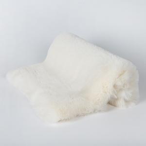 Quality Knitted Luxury Long Pile 100% Polyester Fake Rabbit Faux Fur Fabric for Hood and Scarf wholesale