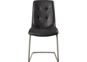 Quality Contemporary 14.2KGS 89cm 61cm Black Leather Look Dining Chairs wholesale