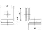 Cast Stainless Steel Glass Shower Door Clamps Corrosion Protection