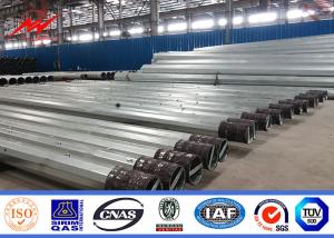 Quality 75FT 80FT NGCP Type E Galvanized Metal Pole , Transmission Line Poles Long Life wholesale
