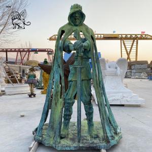 Quality Bronze King Arthur Statue Life Size Medieval Knight Sculpture Metal Abstract Outdoor Garden wholesale