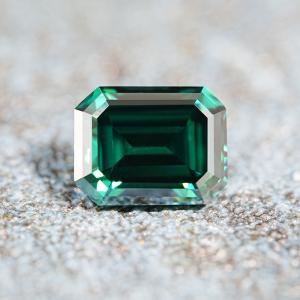 Quality Green Emerald Princess Cut 1 Carat Moissanite Loose Stone Diamond wholesale