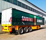 14m Tri Axle Heavy Duty Semi Trailers , Bulk Cargo Dry Van Semi Trailer