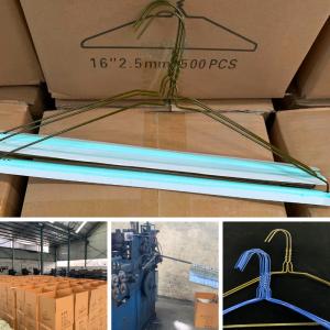 Quality White Color 16 Inch 1.9mm Powder Coated Wire Hangers with good price wholesale