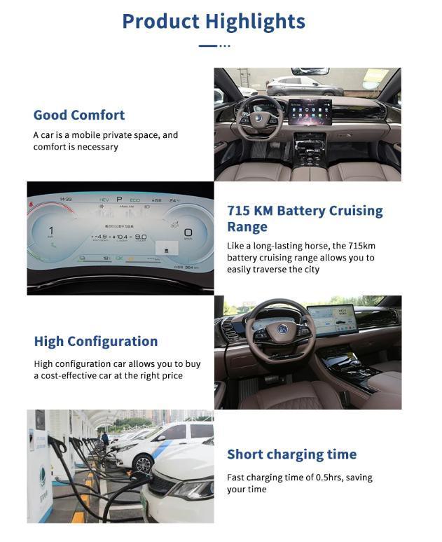 2024 Byd Tang Dmp Cheap Price in Stock Hot Sale Good Used Car New Energy Vehicles China Car