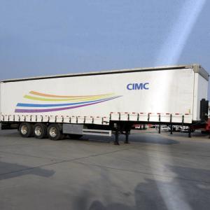 Quality Soft Side12m 40Ton Tri Axle Tarp CIMC Curtain Van Trailer wholesale