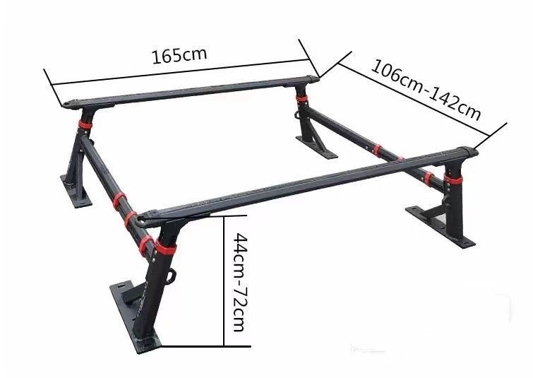 High Aluminum Truck Bed Rack Roll Bar For Carrying Longer Items On JEEP