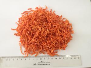 Quality Szie 3x3x20mm Dehydrated Carrot Chips / Crispy Vegetable Chips 8% Sugar wholesale