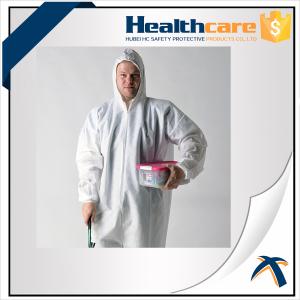 Quality White PP Disposable Protective Coveralls With Hood Full Body wholesale