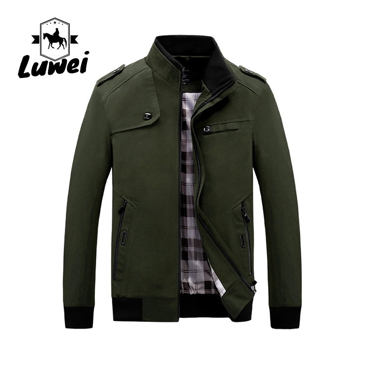 Windbreaker Winter Warm Turtleneck Outerwear Utility Solid Cotton Trendy Slim Men Bomber Plus Size Coat Workwear Jacket