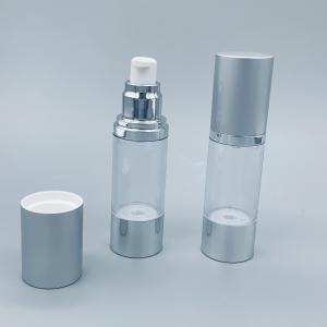 Quality Silver transparent PP airless lotion pump bottle cosmetic packaging lotion essence wholesale