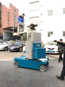 Quality 360 Degree Rotation Self Propelled Aerial Lift 7.5m Mast Type Boom Lift wholesale