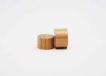 Natural Bamboo Lid Wooden Screw Cap For Cosmetic Packaging Bottle