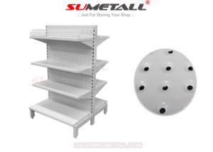 Quality Double Sided Gondola Retail Display Racks With Volcano Perforated Panel wholesale