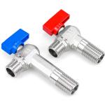 Chrome Plated Brass Angle Ball Valve 1/2 Inch For Bathroom / Kitchen
