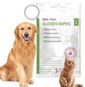 Quality Non Woven Clean Wipes Washing Cat Spa Free Herbal Glove Five Fingers Message wholesale