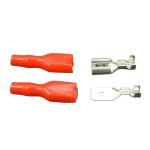 Crimp Male And Female Spade Connectors 6.3mm With Red Blue Insulating Sleeves