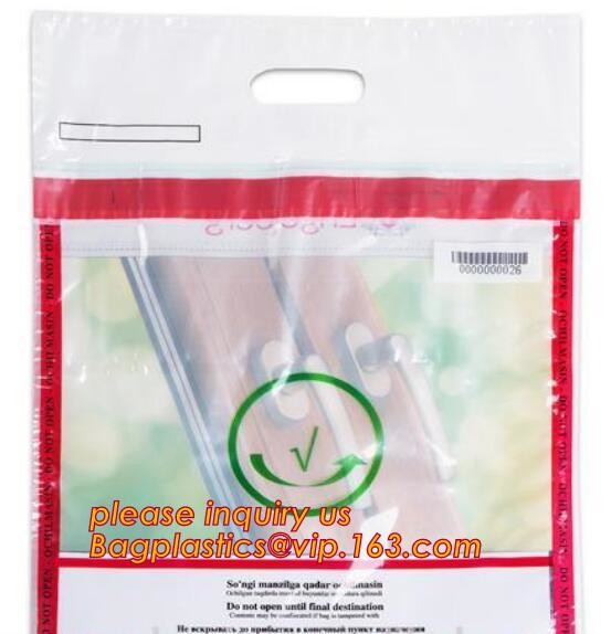 Opaque Tamper Evident Sealing Plastic Bank Money Steb Security Bag / Custom Self Adhesive Plastic Courier Bag, bagease