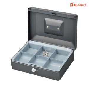 Quality 6 Cell Money Bank Box With Key Lock , Grey Color Money Storage Safes wholesale