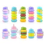Doughnut Collapsible Water Bottle For Kids 19oz BPA Free Leakproof Silicone