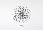 ZY19164 Metal Wall Art Geometric Circular Abstract Modern Cross 37 Inch Black