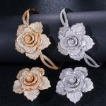 Luxury Rhinestone Flower Bracelet for Women Crystal Bracelet Wedding Bridal