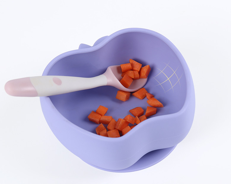 Baby Silicone Bowl Suitable For Microwave Heating Baby Food Grade Non Slip Silicone Complementary Food Bowl