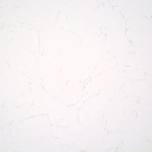 18MM Immaculate Slab Carrara Quartz Stone With Chalky Black Veins