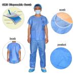 S-XXXL Non Woven Hospital Surgical Scrubs Disposable Patient Gown With Pants