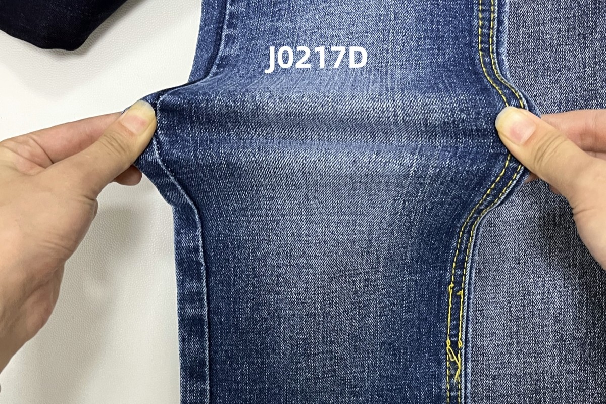 11.5 Oz High Stretch Crosshatch Slub Denim Jeans Fabric