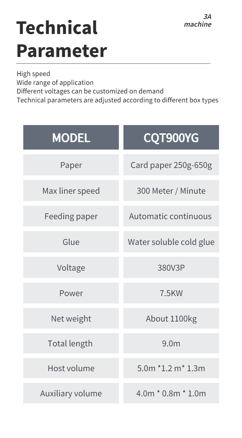 CQT900YG-2 Pre-Folded Bottom Lock Packaging Box Making Machine for High Productivity