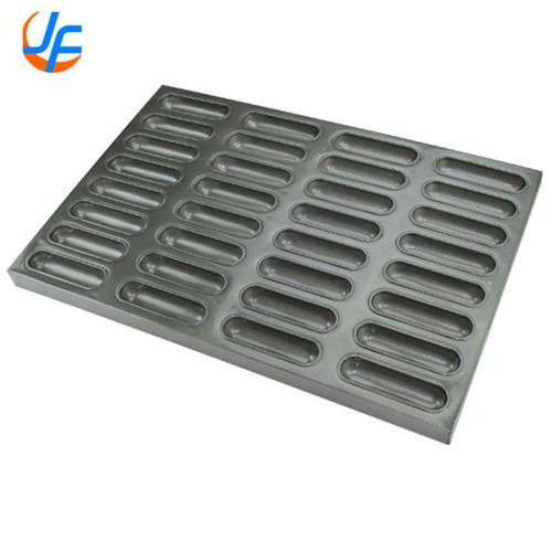 RK Bakeware China-Silicone Glazed 32 Cups Hot Dog Bun Pan For Industrial