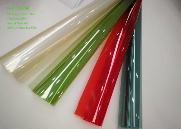 Safety Colorful Clear PET Window Film UV Protection Explosion Proof High Heat