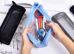 Pen bag creative personality net transparent storage bag junior high school
