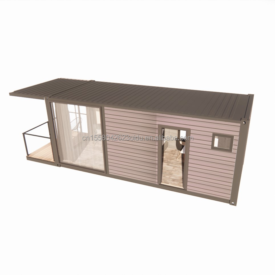 Galvanized Steel Square Tubes Prefab Container House Movable Prefabricated Home 20ft Shipping Tiny Houses Customized Color