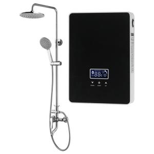 Quality Full Black Color Instant Electric Tankless Water Heater Touch Control wholesale