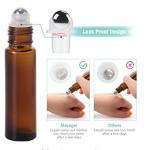 Glass Oil Bottles For Essential Oils,2ml(5/8Dram) Amber Glass Roller Bottles