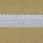 9cm Polyester White Lace Embroidered Fabric For Dress