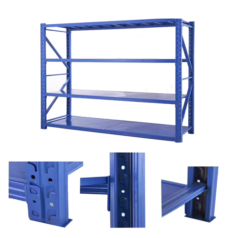 600KG 0.5M Warehouse Shelf Rack 5 Tier Boltless Shelving Unit With Steel Plate Blue