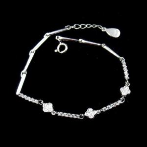 Quality Antique Design CZ Cubic Zirconia Bracelet / Vintage 925 Silver Bracelet wholesale