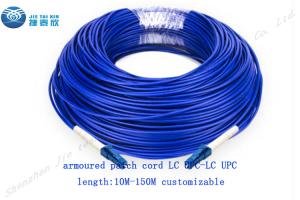 Quality SM 9/125 SM LC UPC Fiber Optic Patch Cable Armored Length customized wholesale